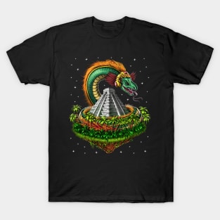 Quetzalcoatl Aztec Feathered Serpent God T-Shirt